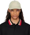 Burberry Beige Ekd Cotton Blend Baseball Cap In Hunter
