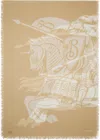 Burberry Beige Ekd Wool Scarf In Sand