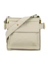 Burberry Beige Embroidered Logo Crossbody Bag In Beige