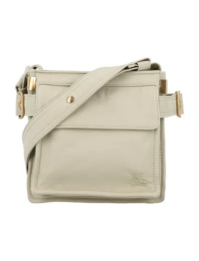Burberry Beige Embroidered Logo Crossbody Bag