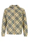 Burberry Quilted Jacket With Distinctive Plaid Pattern In Beige