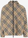 Burberry Men Embroidered Polyester Reversible Jacket In Beige