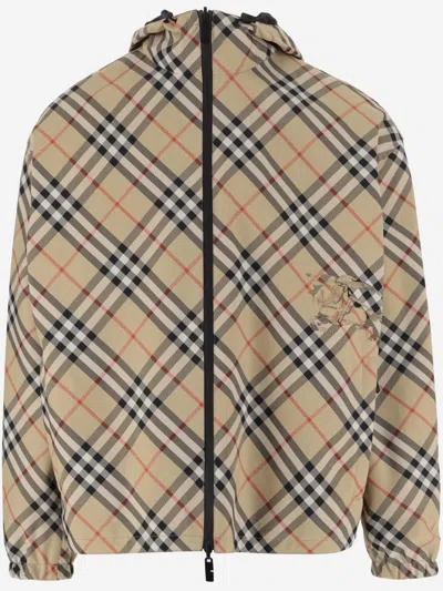BURBERRY BEIGE EMBROIDERED LOGO JACKET