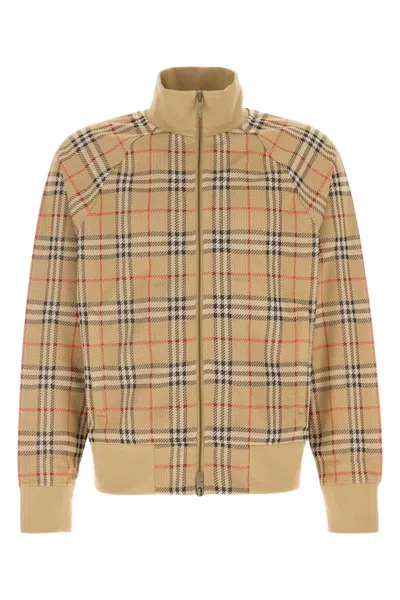 BURBERRY BEIGE EMBROIDERED POLYESTER JACKET