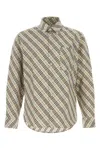 Burberry Embroidered Poplin Shirt With Button-down Collar In Multi