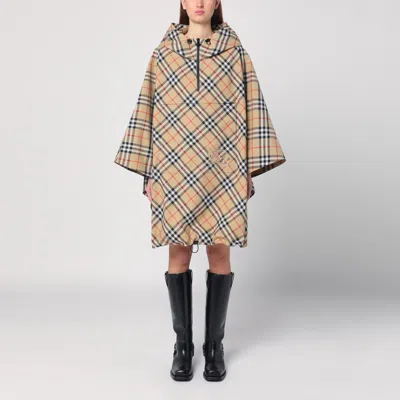 BURBERRY BURBERRY BEIGE FLOUNCED MIDI SKIRT