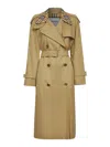 Burberry Castleford Check Collar Water Resistant Gabardine Trench Coat