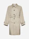 Burberry Beige Gabardine Long Car Coat