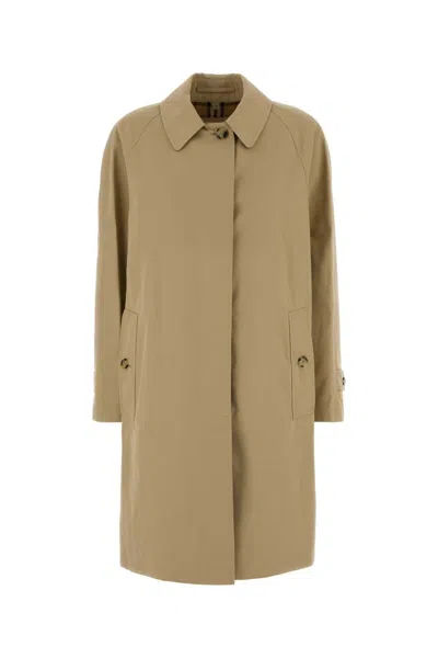 BURBERRY BURBERRY BEIGE GABARDINE TRENCH COAT