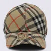 Burberry Men Check Baseball Hat In Neutral