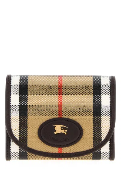 BURBERRY BURBERRY BEIGE HIGHLANDS COTTON WALLET
