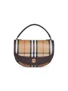 Burberry Check Motif Crossbody Handbag With Removable Strap In Nude