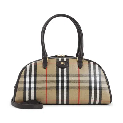 Burberry Beige Highlands Duffle Bag In Neutral