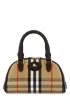 Burberry Mini Highlands Bowling Handbag And Handles In Brown