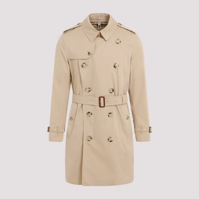 Burberry Cotton Gabardine Trench Coat In Nude