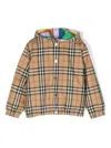 Burberry Check Reversible Jacket In Beige