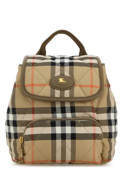 BURBERRY WOMEN BEIGE HORSESHOE BACKPACK, ONESIZE LUXURY BACKPACKS FOR WOMEN DARVEYS