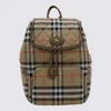 Burberry Beige Horseshoe Backpack In Multi