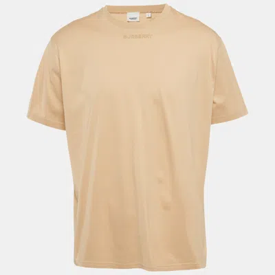 Pre-owned Burberry Beige Jersey Monster Graphic Print Swaddon T-shirt L In Sand