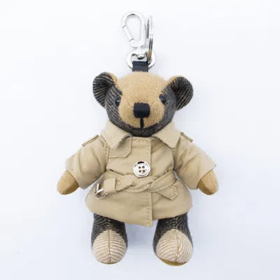 Burberry Beige Key Ring In Sand