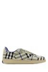 Burberry Beige Lace Up Sneakers In Beige
