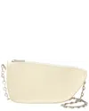 Burberry Beige Lambskin Leather Micro Shield Wallet On Chain In Brown