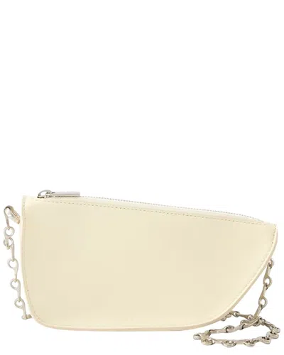 BURBERRY BURBERRY BEIGE LAMBSKIN LEATHER MICRO SHIELD WALLET ON CHAIN