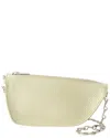 Burberry Beige Lambskin Leather Micro Sling Shield Crossbody In Neutral