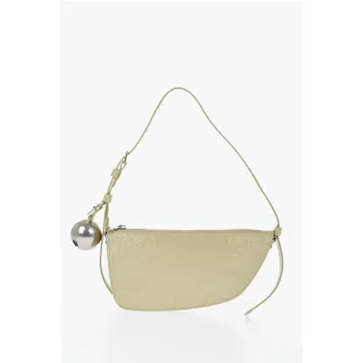 Burberry Beige Lambskin Shoulder Bag In Green