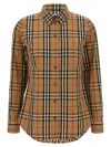 Burberry 'curved Hem Buttoned Cuffs Long Sleeves Shirt' In Brown