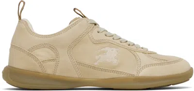 BURBERRY BEIGE LEATHER MATRIX SNEAKERS