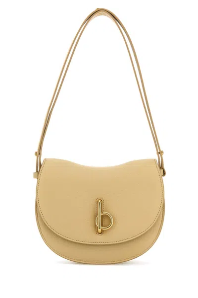 Burberry Beige Leather Mini Rocking Horse Shoulder Handbag In Nude