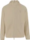 Burberry Hooded Drawstring Jackets With Elasticated Cuffs In Beige