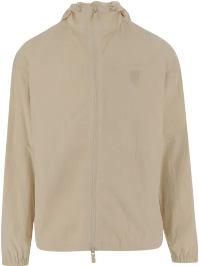 BURBERRY BEIGE LOGO HOOD JACKET