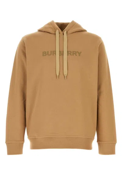 Burberry Beige Long Sleeves Logo Hoodie