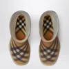 Burberry Childrens Check Rubber Marsh High Boots In Brown