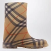 Burberry Beige Vintage Check Rain Boots In Beige