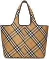 Burberry Ered\n\nmedium Checkered Tote In Sand