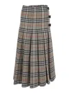 Burberry Multicolor Embroidered Wool Skirt In Multi
