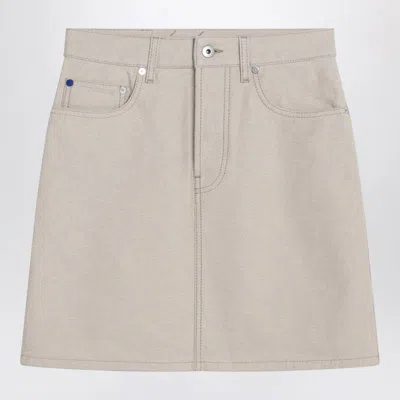 Burberry Beige Mini Skirt In Denim