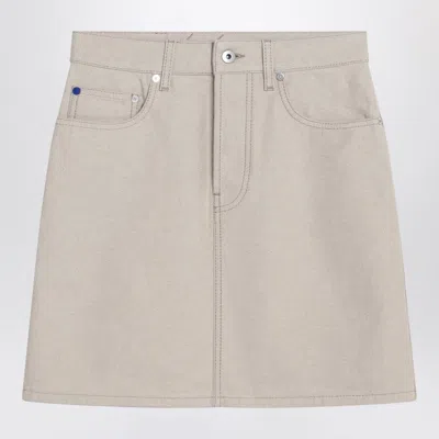 Burberry Beige Mini Skirt In Denim Women