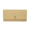 Burberry Beige Monogram Motif Grainy Leather Continental Wallet In Sand