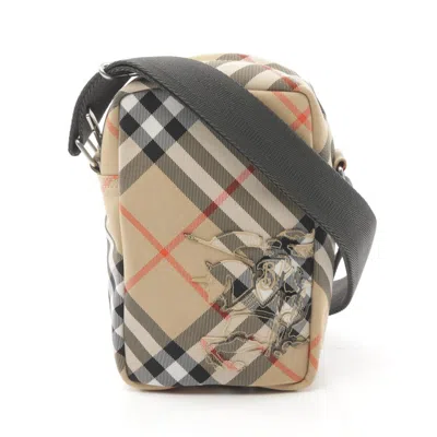 Pre-owned Burberry Beige Multi-color Canvas Shoulder Bag ()