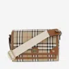 Burberry Shoulder Bag With Check Pattern In Beige