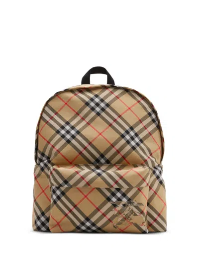 BURBERRY BEIGE NOVA CHECK BACKPACK