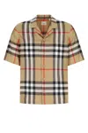 Burberry Silk Twill Bowling Shirt In Brown