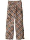 Burberry Tailored Wool Blend Trousers With Nova Check Pattern