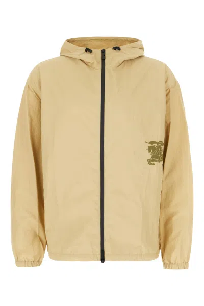 Burberry Beige Nylon Blend Jacket In Neutral