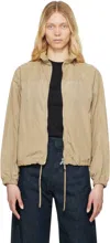 Burberry Beige Nylon Cotton Jacket In Cracker
