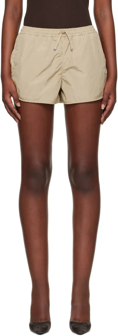 Burberry Beige Nylon Cotton Shorts In Cracker